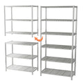 Chrome 6-Shelf Shelving Unit, Changeable into 2 of 3-Shelf Units, 72”H X 36”W X 16”D Adjustable Heavy Duty Steel Wire Shelves, 350 lbs Loading Capacity Per Shelf. ITEM#: 540C
