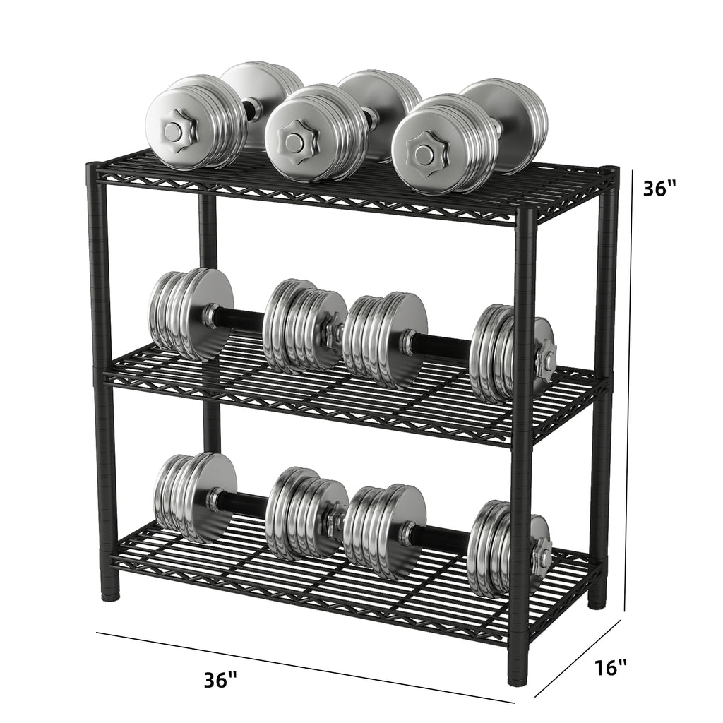 6-Shelf Shelving Unit, Changeable into 2 of 3-Shelf Units, 72”H X 36”W X16”D Adjustable Heavy Duty Steel Wire Shelves, 350 lbs Loading Capacity Per Shelf. ITEM#: 540B