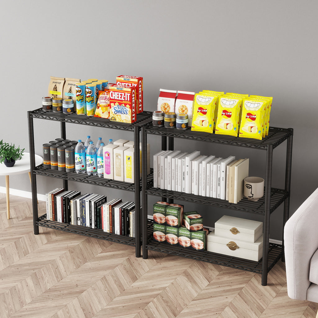 6-Shelf Shelving Unit, Changeable into 2 of 3-Shelf Units, 72”H X 36”W X16”D Adjustable Heavy Duty Steel Wire Shelves, 350 lbs Loading Capacity Per Shelf. ITEM#: 540B