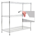 Chrome 3-Shelf Shelving Unit with 3-Shelf Liners, 36" W X 16" D X 36" H Adjustable Rack, Steel Wire Shelves, Shelving Units and Storage for Laundry Bathroom Kitchen Pantry Closet. item#: 530C
